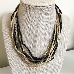 Vintage Multi-Stranded Beaded Necklace